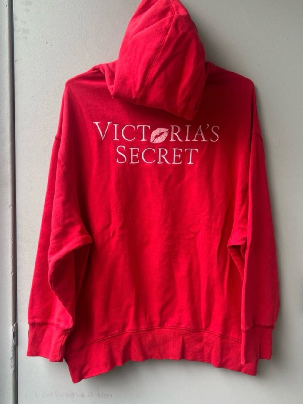 Victoria's Secret Bright Red Logo Hoodie Sweatshirt